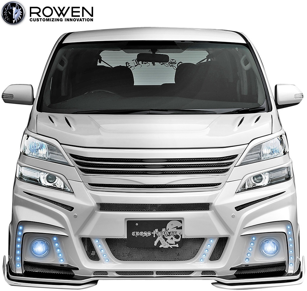 【M’s】TOYOTA 後期 20 ヴェルファイア Z / ZR (2011.12-2015.1) ROWEN フロントグリル ／／ FRP ロェン ロウェン エアロ パーツ 1T002C20_画像4