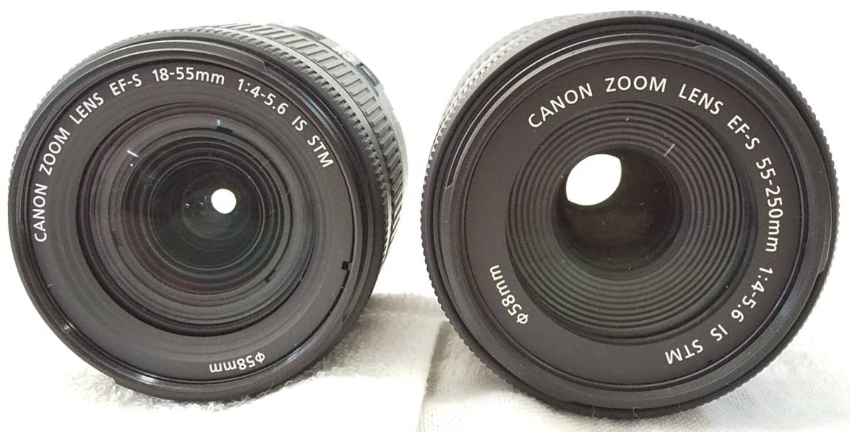 Canon キャノン デジタル一眼レフカメラ EOS Kiss X9 ダブルズームキット(18-55mm 55-250mm) ブラック 箱付 ジャンク品