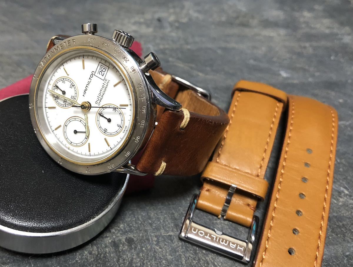 ありますが 【希少 美品】ビンテージ HAMILTON ハミルトンクロノグラフ