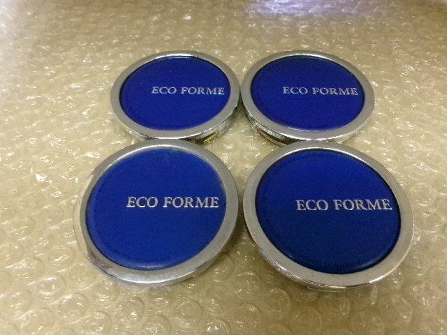 BS ブリヂストン ECO FORME エコ フォルム アルミホイール用 青 ブルー 中古センターキャップ 4個/4枚_画像1