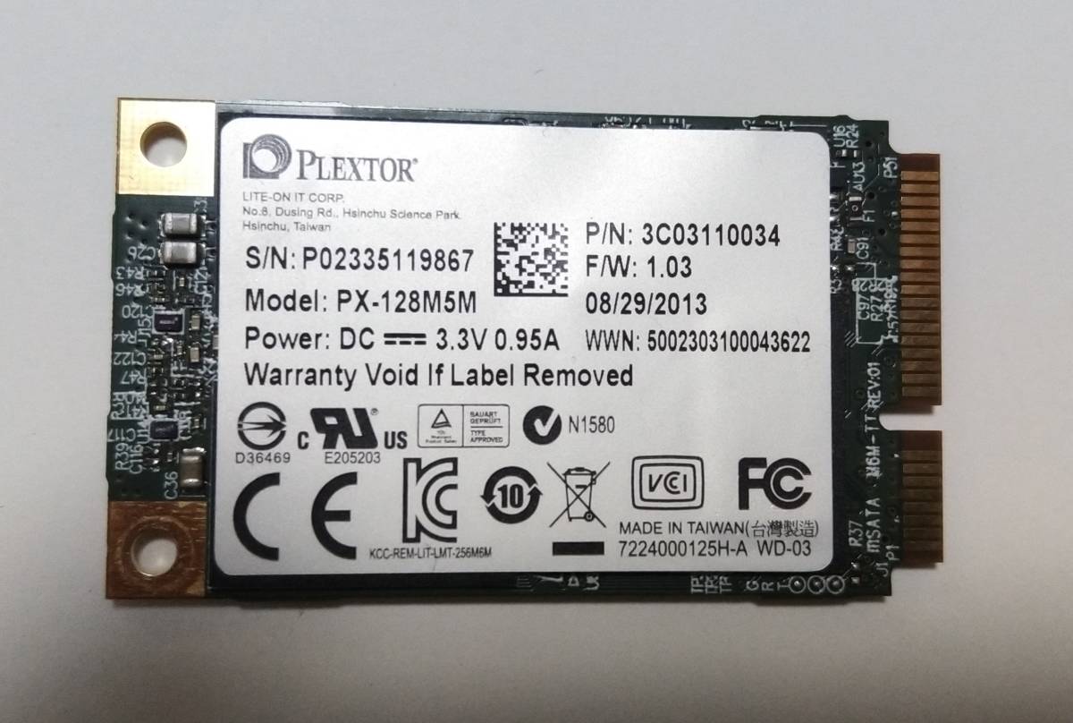 全日本送料無料 PLEXTOR mSATA SSD 128GB PX-128M5M 消去済み 中古品 送料無料 128GB~ 全日本送料無料 PLEXTOR mSATA SSD 128GB PX-128M5M 消去済み 中古品 送料無料 128GB~