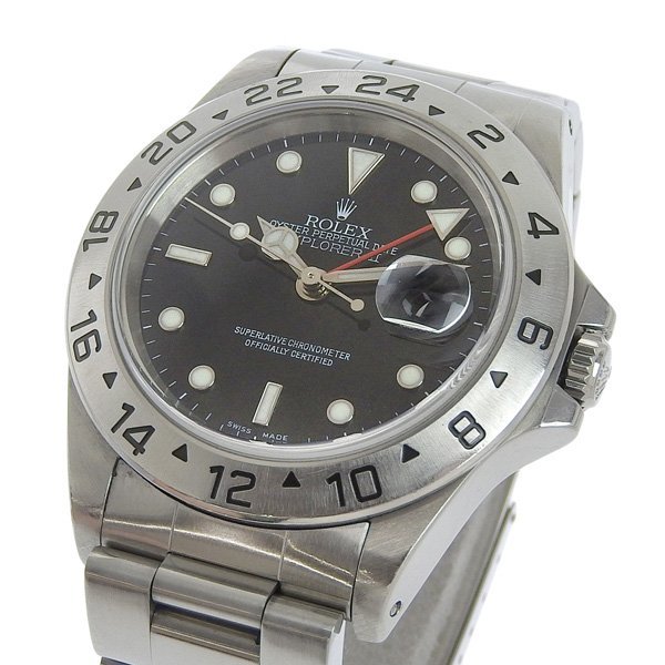 1円 gg ROLEX ロレックス エクスプローラーII メンズ オートマ 腕時計 16570 A番台の画像3