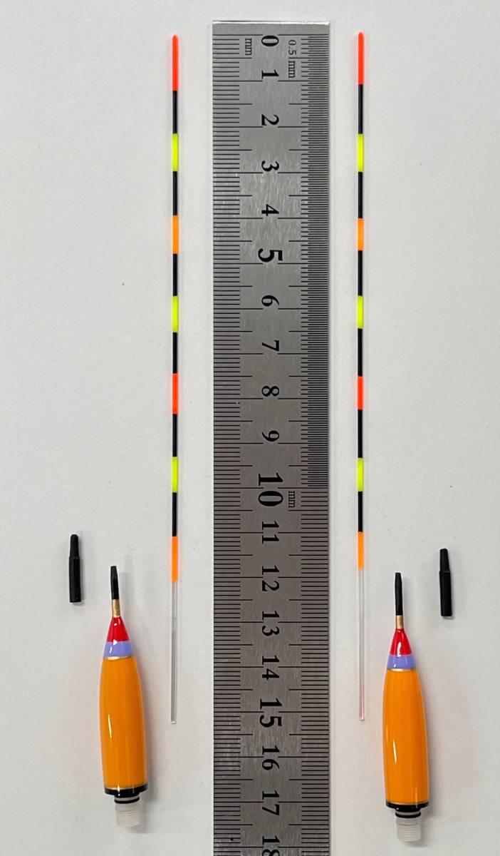 電気ウキ用 パーツ トップ 3色 7点灯 光ファイバー トップ全長約15.2cm 径約1.0㎜ 2本　fgC10M_画像4