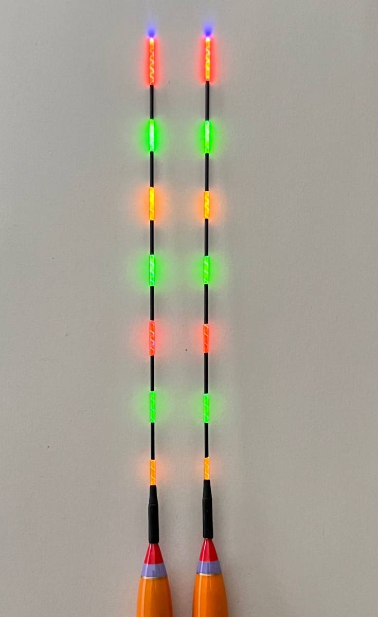 電気ウキ用 パーツ トップ 3色 7点灯 光ファイバー トップ全長約15.2cm 径約1.0㎜ 2本　fgC10M_画像7