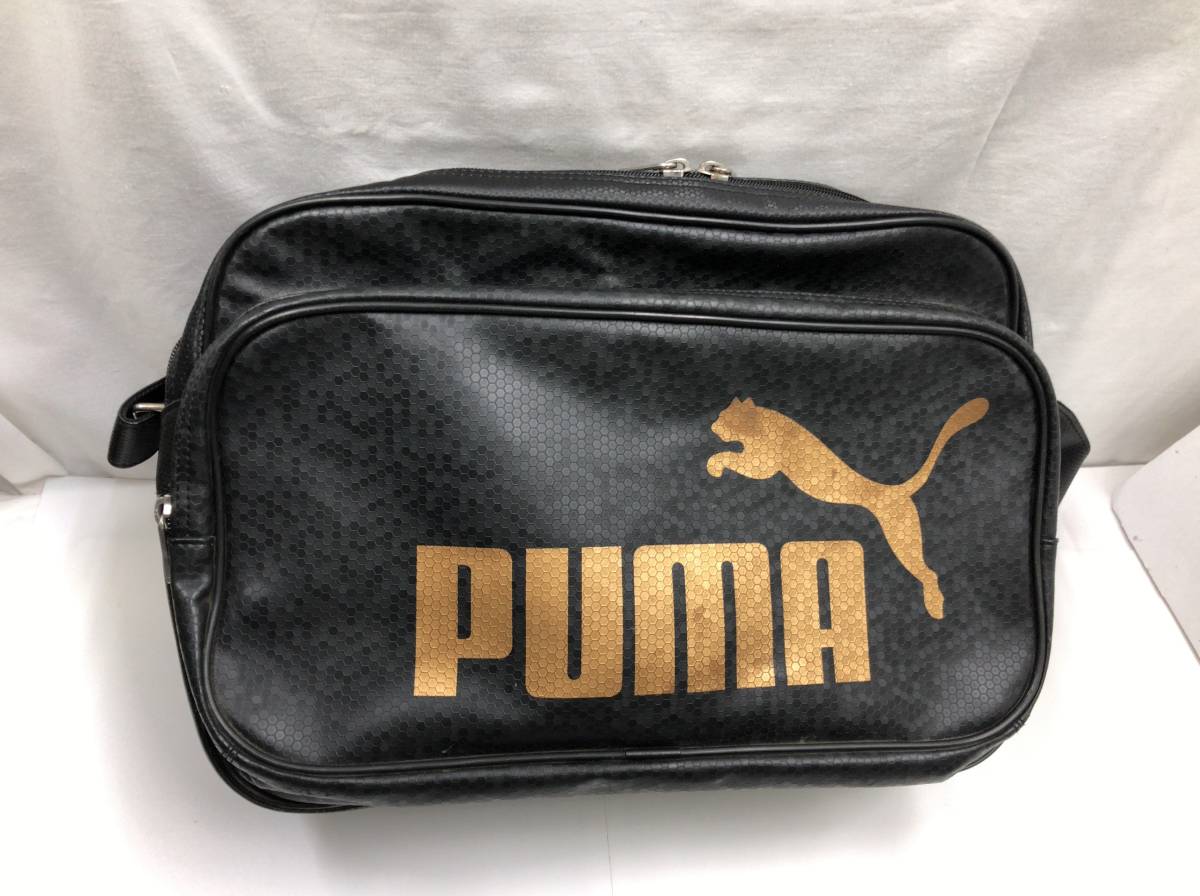 PUMA スポーツバッグ ショルダーバッグ ハニカム模様 ブラック ユニセックス プーマ 23032401_画像1
