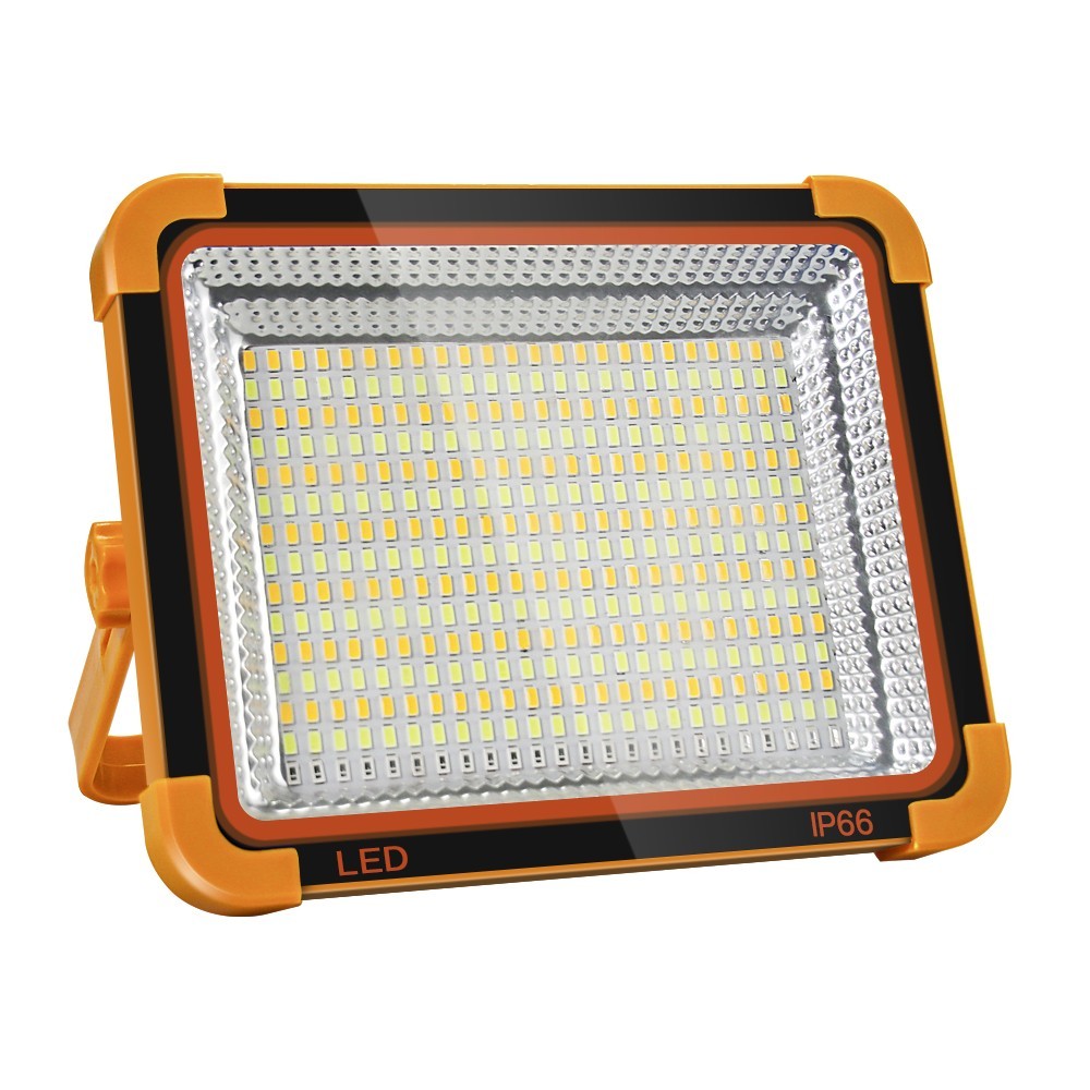 送料無料 充電式 LED作業灯 投光器 150W 高輝度 五つ点灯モード 無段階調光 ソーラー充電とUSB充電 IP66防水 ワークライト  屋外照明SLT-360