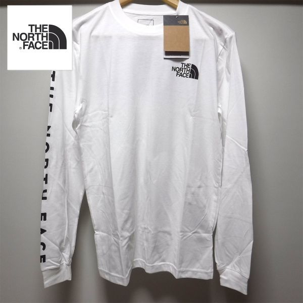 新品 ノースフェイス ロンT メンズ ロングスリーブ Tシャツ グランドティトン US Mサイズ 日本Lサイズ相当 ホワイト 長袖　白_画像4