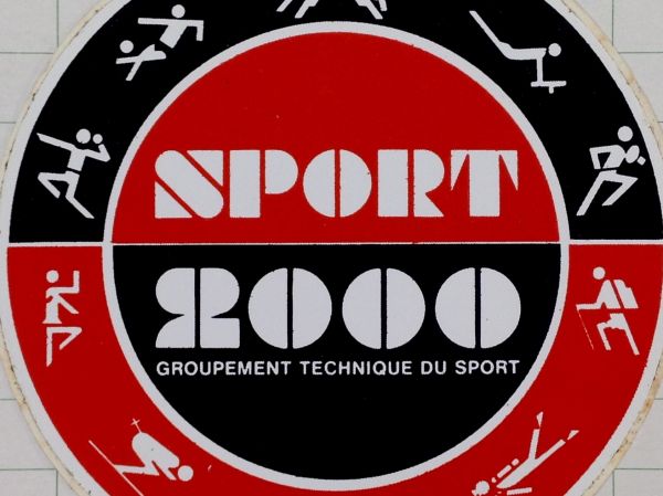 外国　古いステッカー：SPORT 2000 スポーツ デザイン 広告 ビンテージ +Aa_画像2