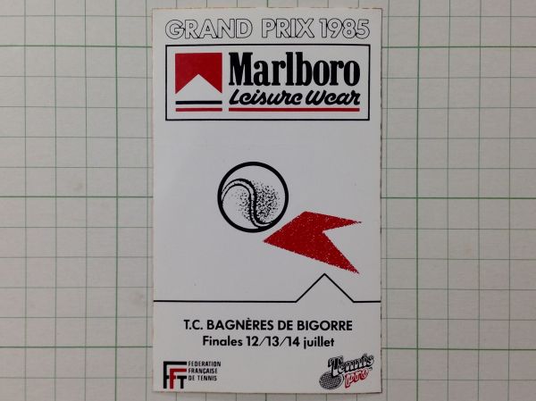 フランス 古いステッカー：Marlboro マルボロ テニス 広告 ビンテージ +Rb_画像1