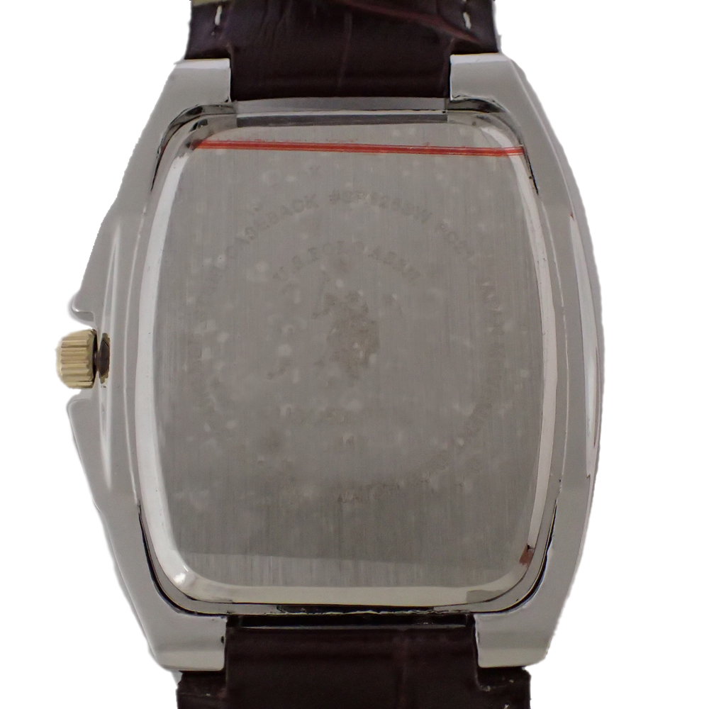 SALE【新品未使用】US POLO ASSN 腕時計 メンズ クラシック レザーベルト ブラウン文字盤 I0198_画像8
