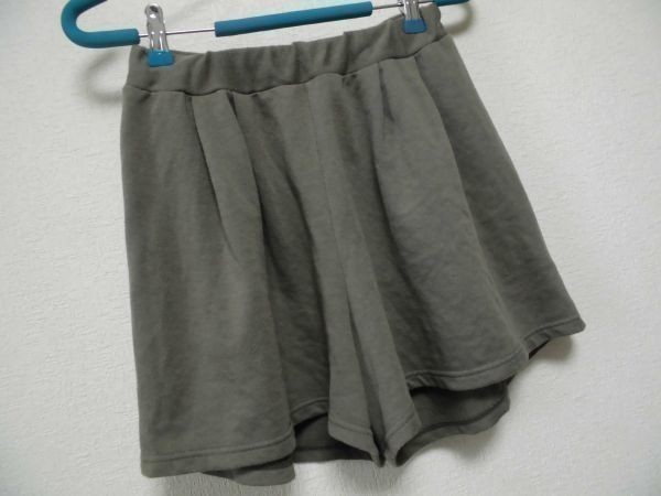 assk475* ##Petit Berry## шорты низ юбка-брюки талия резина одноцветный хаки размер TL хлопок . материалы 