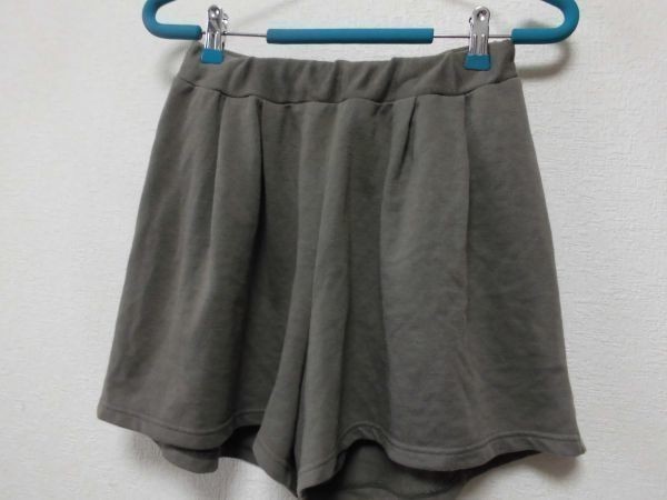assk475* ##Petit Berry## шорты низ юбка-брюки талия резина одноцветный хаки размер TL хлопок . материалы 