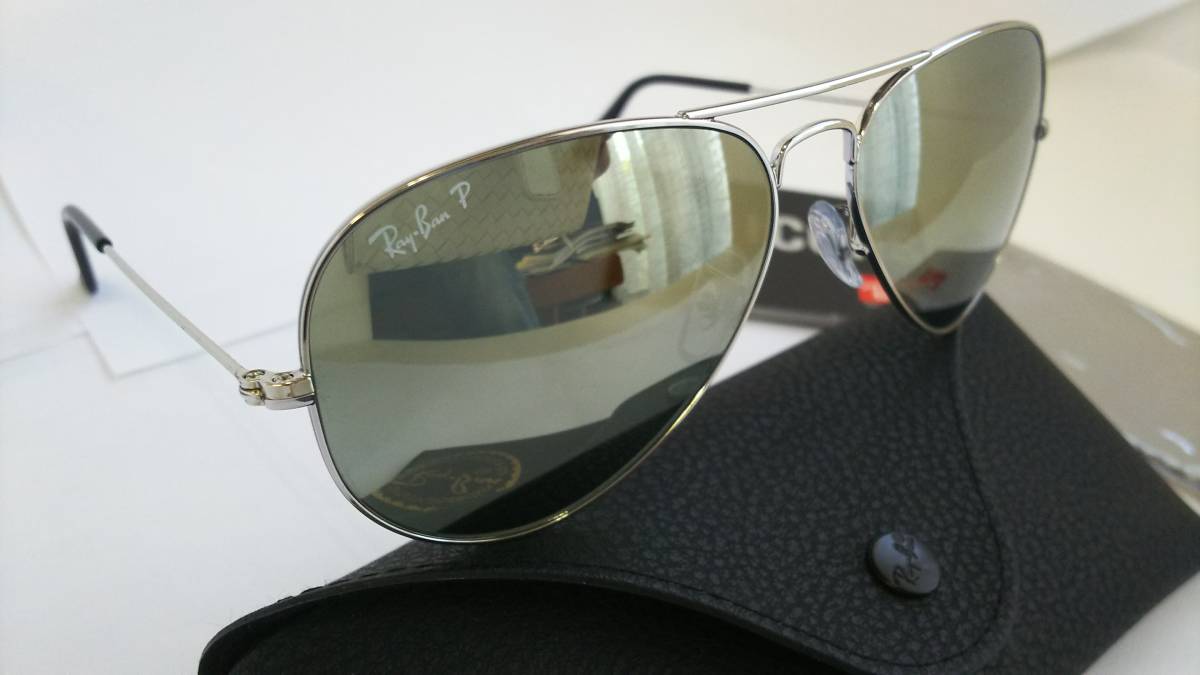  RayBan polarized light sunglasses free shipping tax included new goods RB3025 003/59 silver mirror polarizing lens 