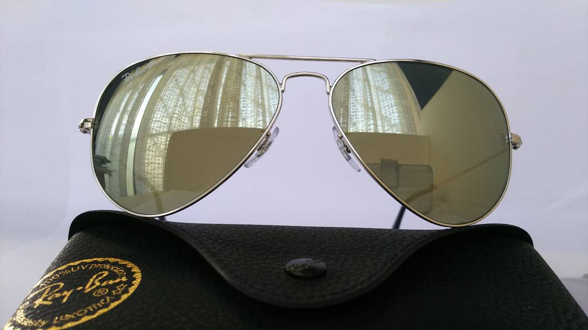  RayBan polarized light sunglasses free shipping tax included new goods RB3025 003/59 silver mirror polarizing lens 