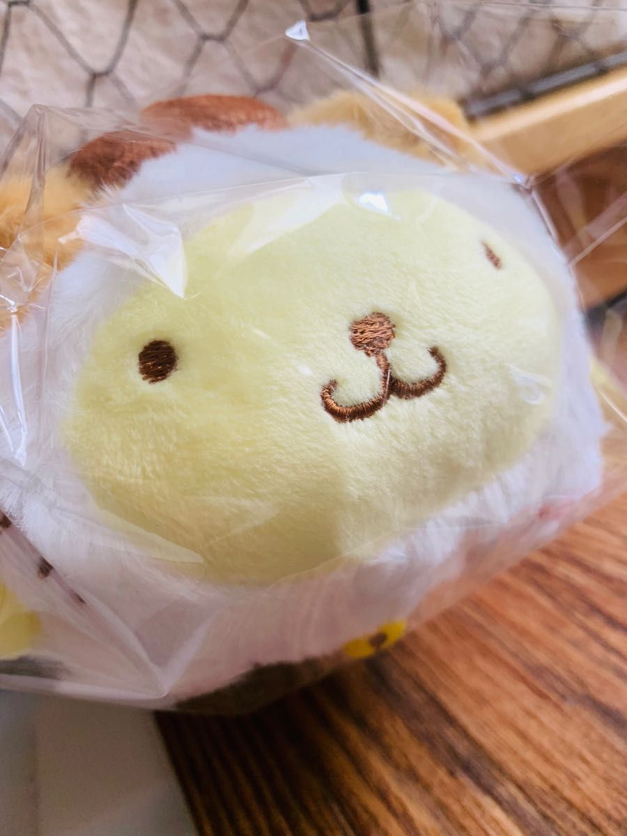 【ポムポムプリン】Sanrio HappyCat 寝そべりぬいぐるみ2 猫　マスコット タグ付き　サンリオ