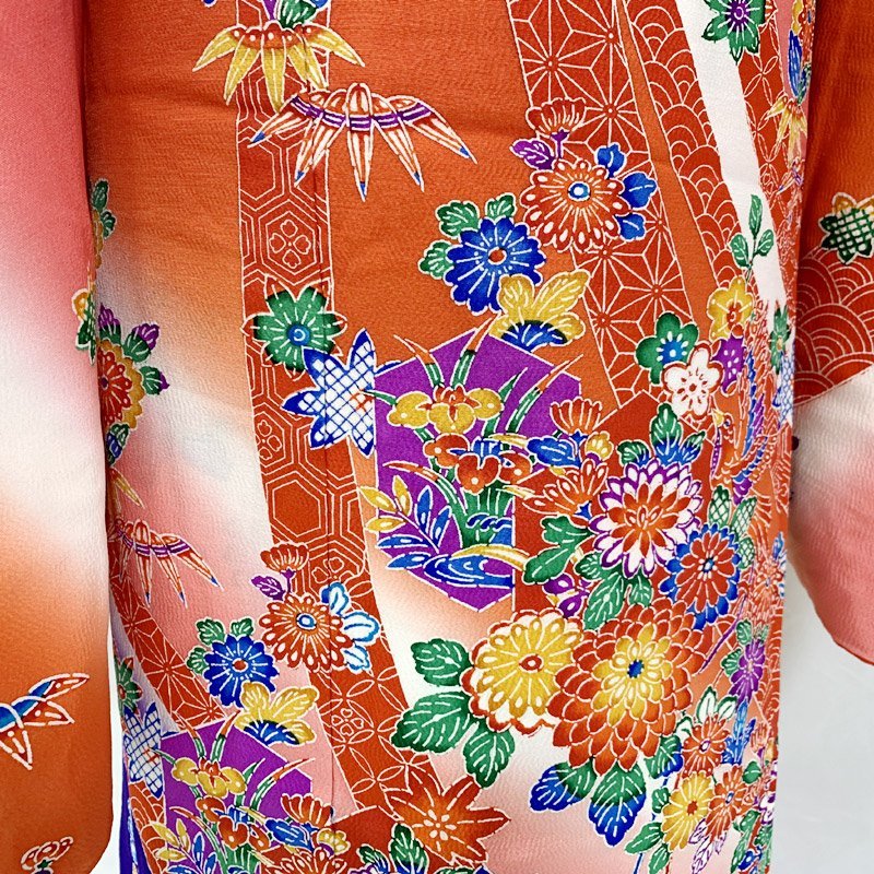 低価100%新品】 ヤフオク! - 七五三 七歳 女児 紅型 着物&袋帯 束ね