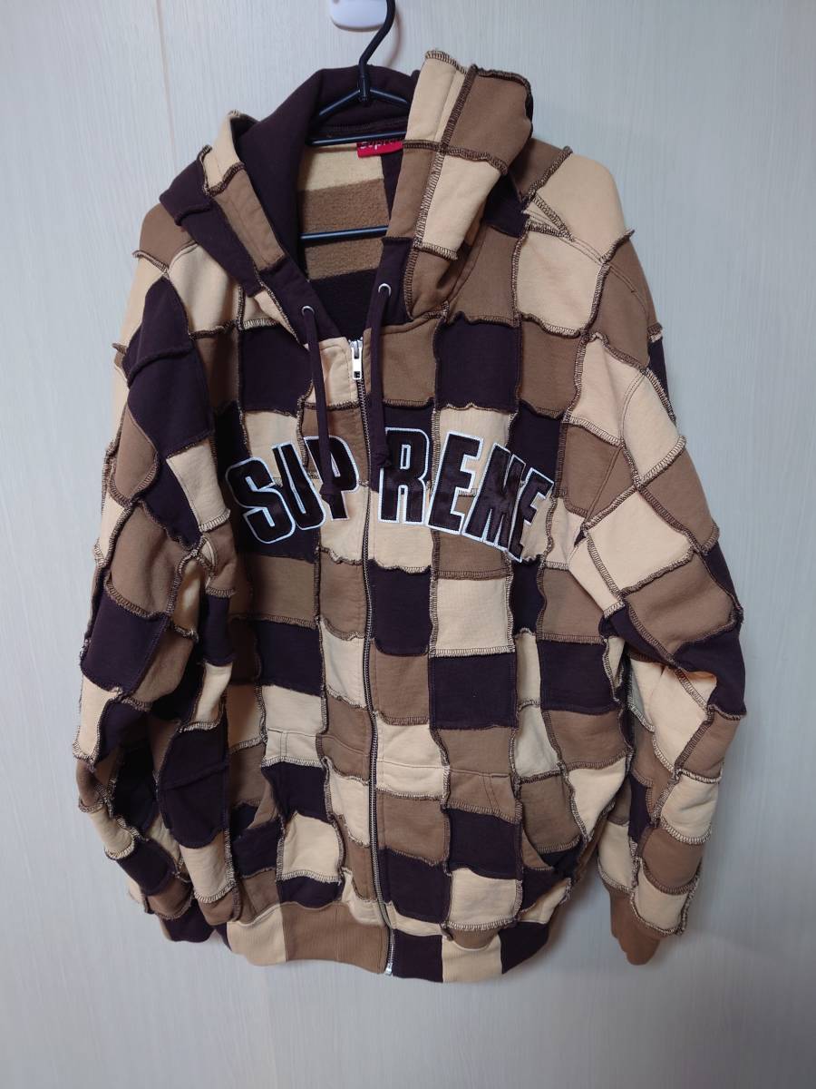 半額SALE★ Supreme Reverse Patchwork Zip Up Hooded ブラウン XL パーカ 半額SALE★ Supreme Reverse Patchwork Zip Up Hooded ブラウン XL パーカ