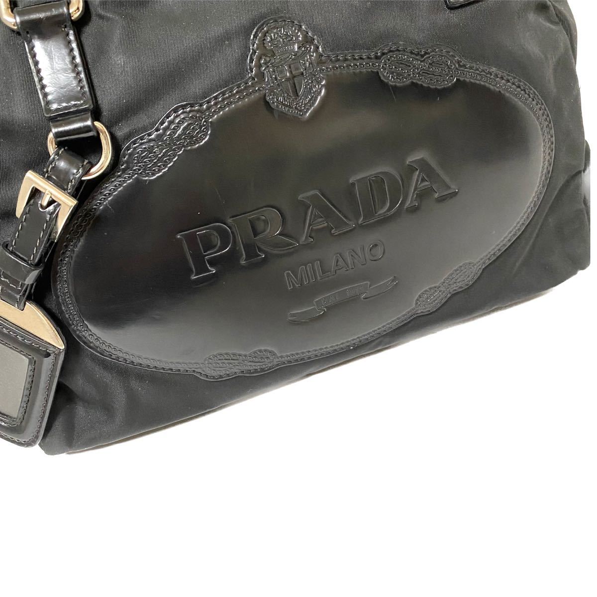 【希少】PRADA プラダ/ビックロゴ ミニボストンバッグ白タグ 1