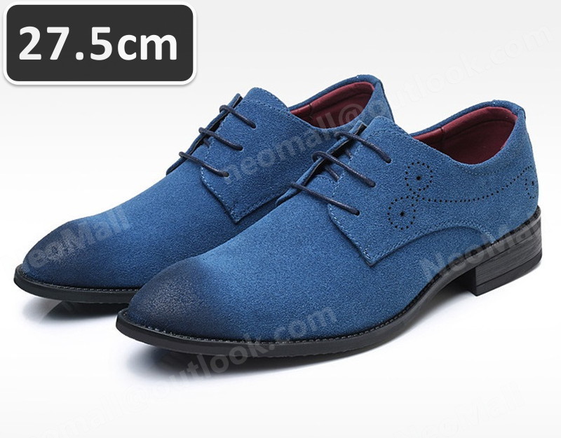 メンズ カジュアル スニーカー ブルー サイズ 27.5cm 革靴 靴 カジュアル 屈曲性 通勤 軽量 インポート品【n045】