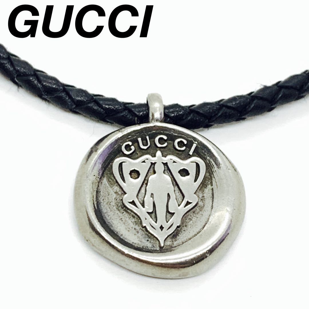 オンラインショップ GUCCI クレスト紋章 ネックレス【02112.72