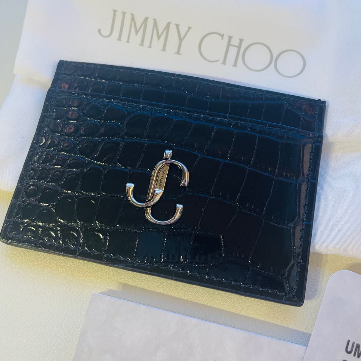 JIMMY CHOO カードケース黒 ブラック 名刺入れ ジミーチュウ|PayPayフリマ