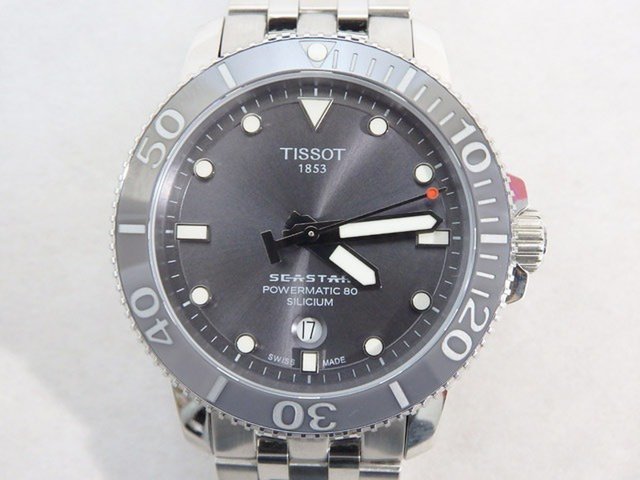 TISSOT ティソ◆T120.407.11.081/シースター1000◆パワーマティック80/デイト/自動巻き/SS/裏スケ_画像2