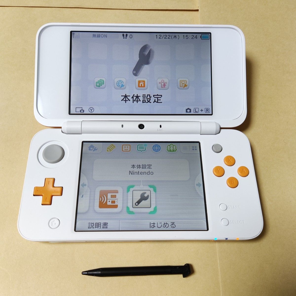 本体のみ Newニンテンドー2DS LL 【ホワイト×オレンジ】 SDカード箱