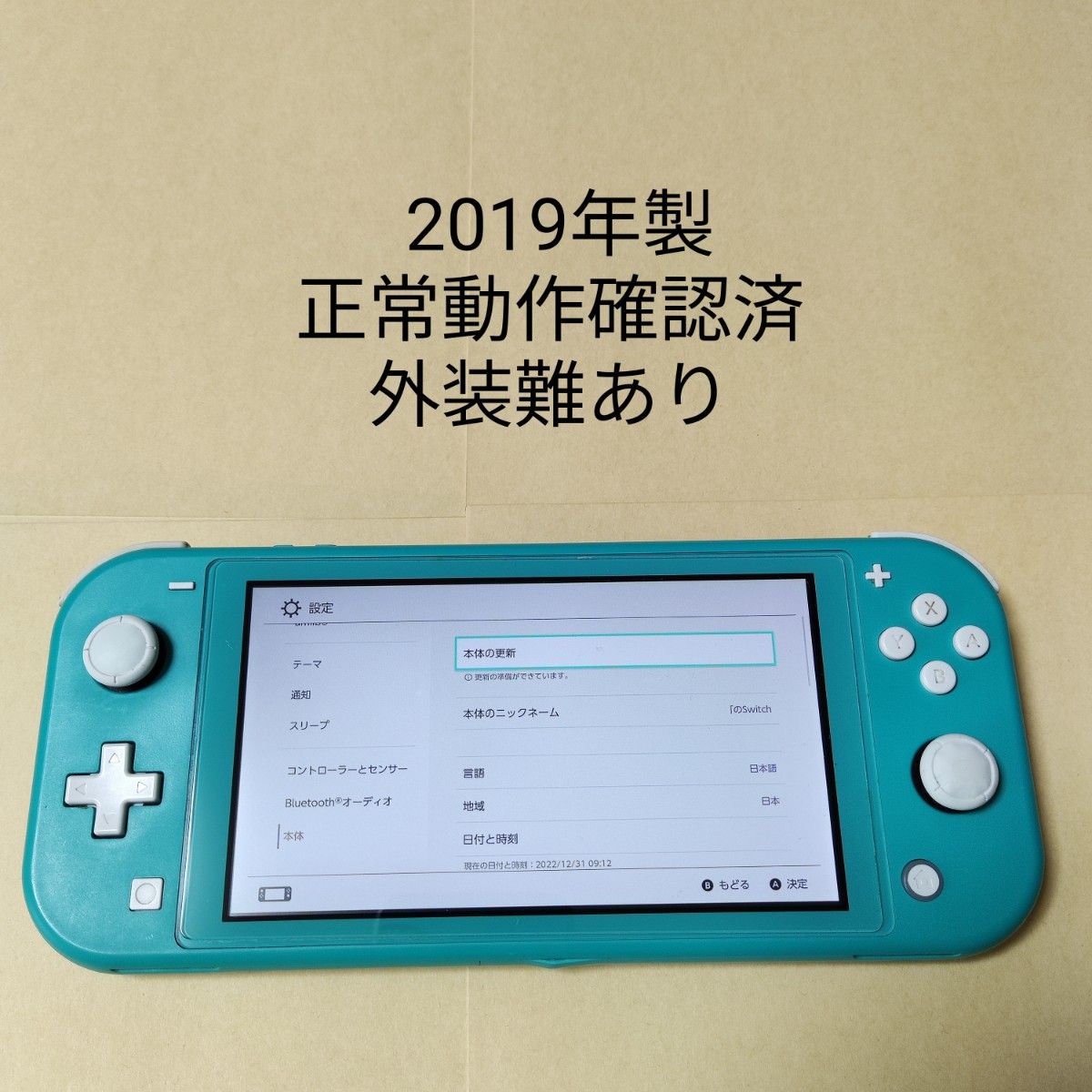 本体のみ 動作正常 外装難あり Nintendo Switch Lite ターコイズ 2019