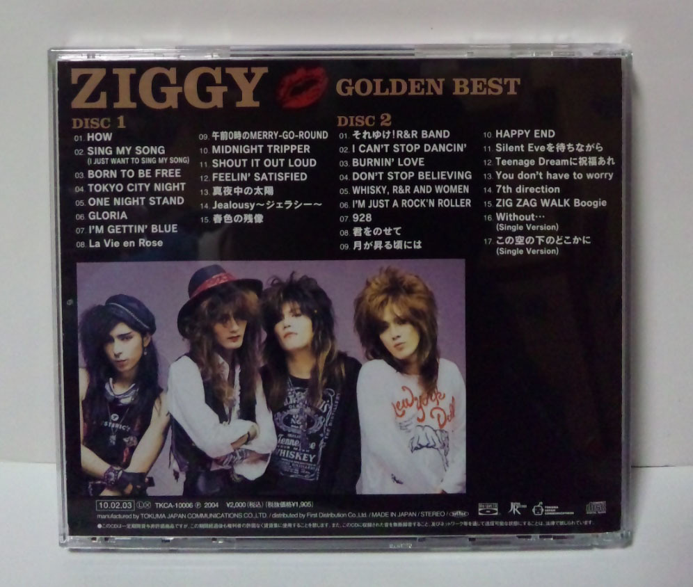 [2010年再発/Blue-spec CD][2枚組/ベストアルバム] ジギー / ゴールデン ベスト ZIGGY　_画像2