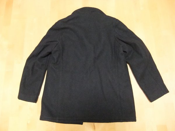 SCHOTT N.Y.C. U.S.740N PEA JACKET メルトンウール　黒　 90s　VINTAGE 　Ｍ相当　表記１８　総柄　USA製