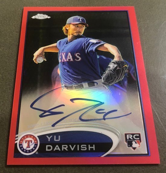 【25枚限定】ダルビッシュ ルーキー直筆サイン 2012 TOPPS CHROME RED REFRACTOR RC AUTO #/25