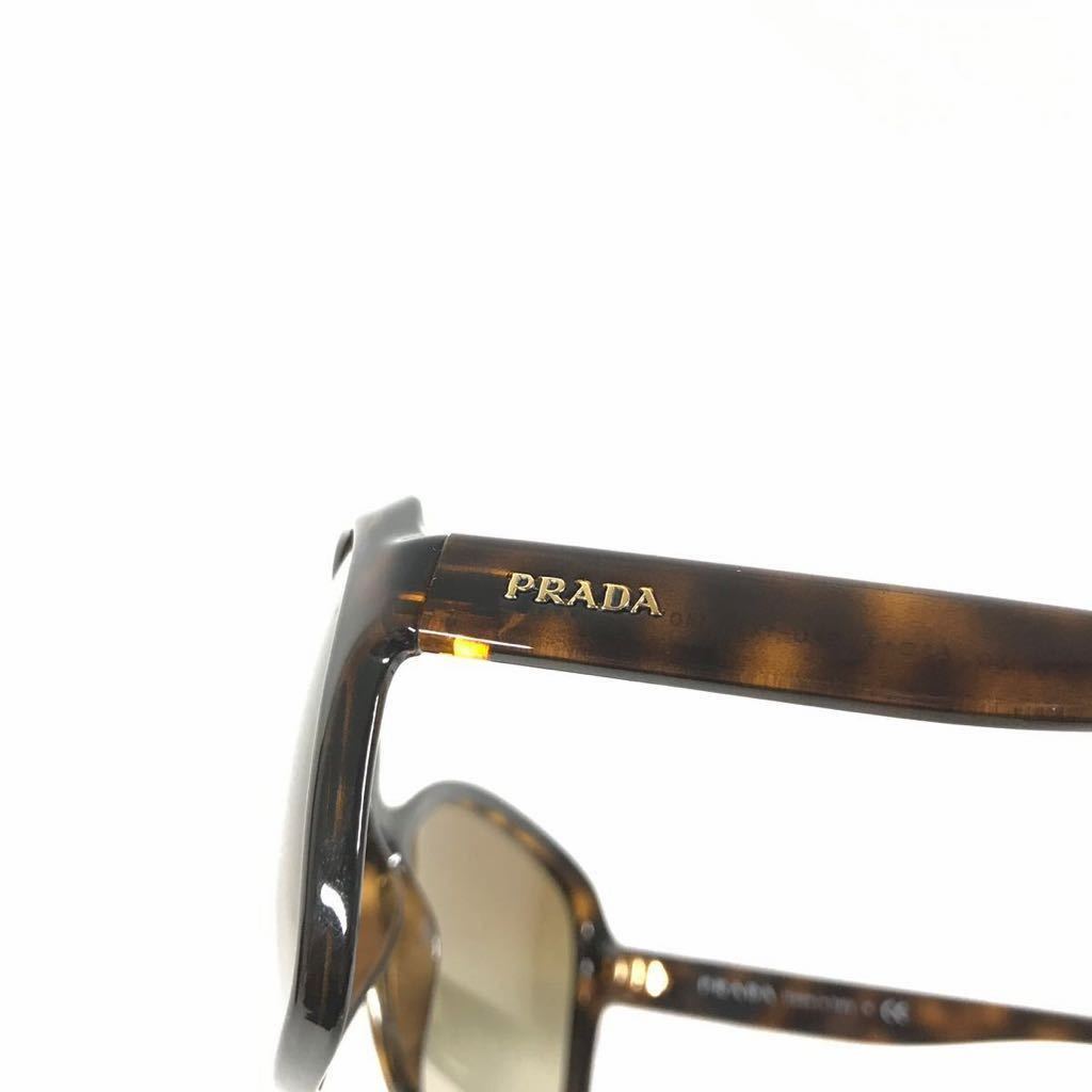美品【プラダ】本物 PRADA サングラス ロゴ金具 SPR 18Q べっ甲調