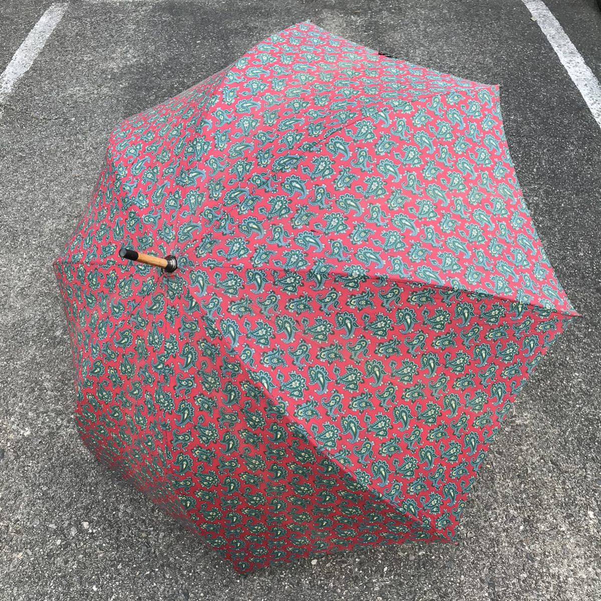 [ Etro ] genuine article ETRO umbrella peiz Lee pattern Logo metal fittings total length 105cm umbrella rainwear umbrella long umbrella men's lady's 