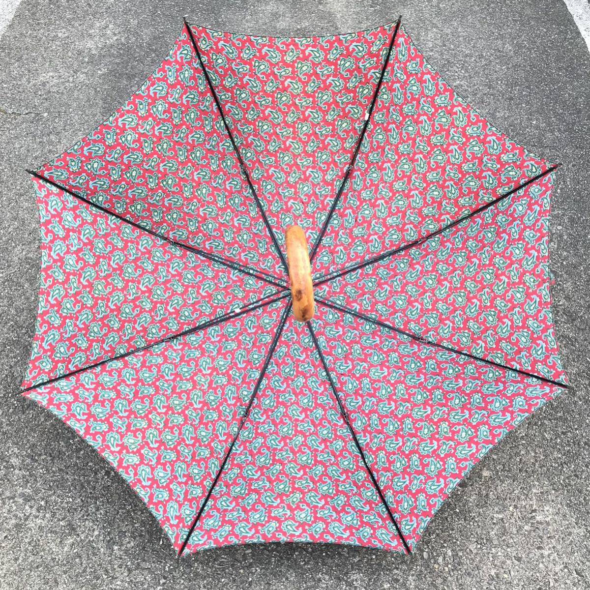 [ Etro ] genuine article ETRO umbrella peiz Lee pattern Logo metal fittings total length 105cm umbrella rainwear umbrella long umbrella men's lady's 