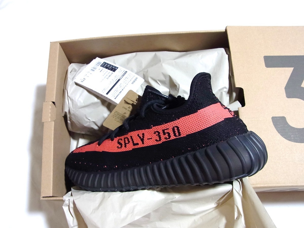 5cm 新品 adidas YEEZY BOOST  V2 CORE BLACK/RED BY