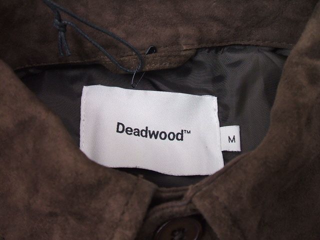 Deadwood SHORELINE SHIRT SUEDE 新品タグ付 レザー スエード M 長袖シャツ ブラウン メンズ デッドウッド 2-0822T F87480_画像3