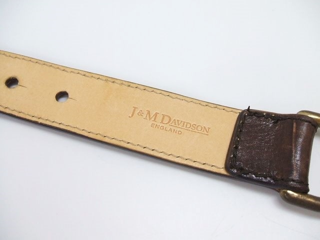 J&M Davidson 型押し レザー チェーンベルト エナメル ベルト ブラウン ゴールド ジェイアンドエムデヴィッドソン 2-1009G 203197_画像5