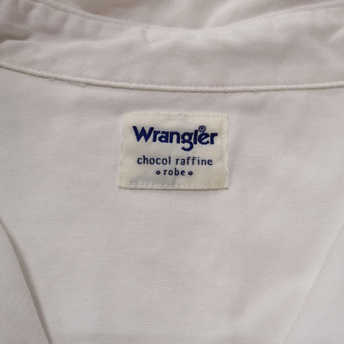 Wrangler×Chocol raffine robe/ラングラー×ショコラフィネ ローブ/WRビッグシャツチュニック/オーバーサイズ/ホワイト/フリーサイズ_画像4