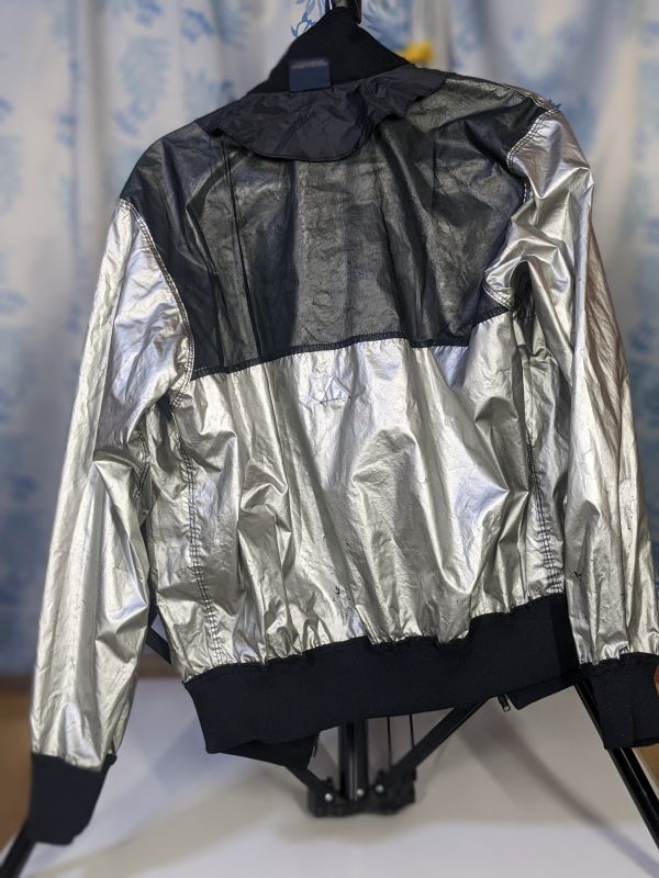  canterbury хорошо M верхняя одежда чёрный нейлон ветровка жакет CANTERBURY обратная сторона aluminium покрытие тренировка sauna neoy