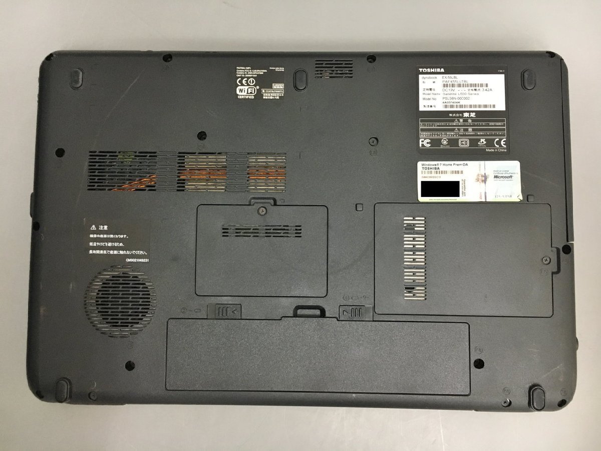 ノートPC TOSHIBA dynabook EX/55LBL PAEX55LLTBL Satellite L500Series Core i3 330M ACアダプタ付 ジャンク 2302LO188_画像5