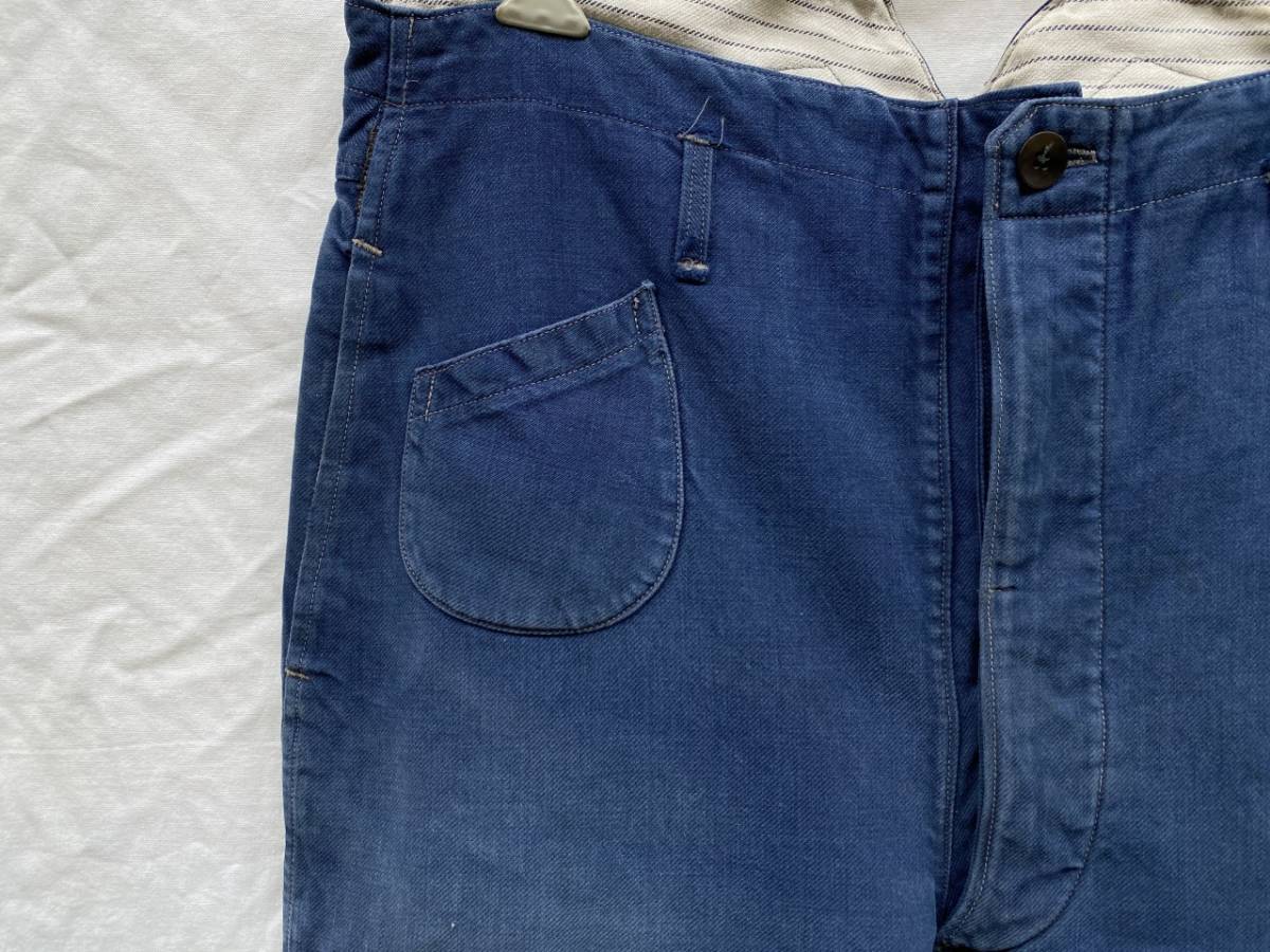 貴重 戦前 鐵道省タグ 国鉄制服 ワークパンツ ナッパ服 裏地付き