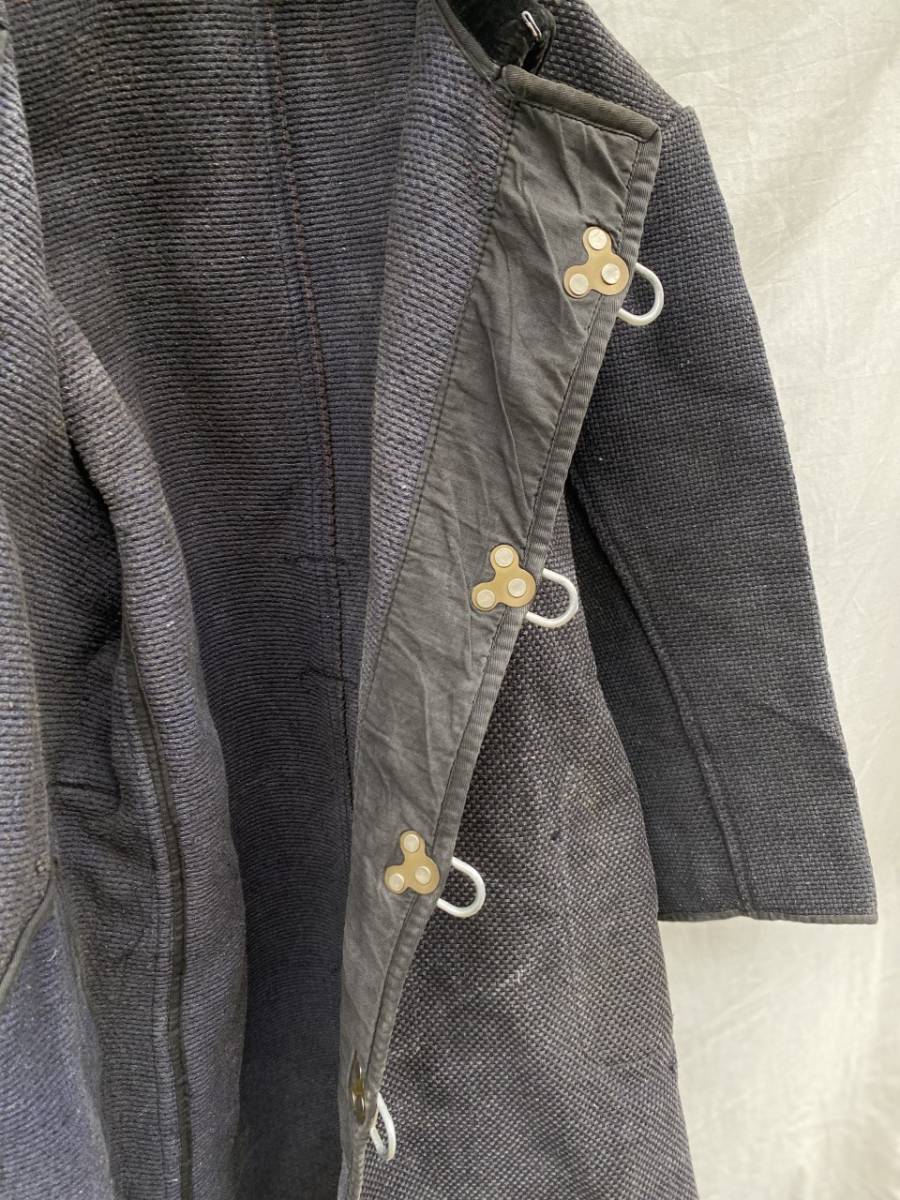  valuable rare article 60s fire erasing .. machine woven ...SASHIKO hook specification another . collar coat out .JAPAN VINTAGE Japan Vintage .. japanese old clothes 