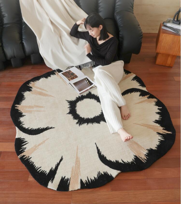 新品 高級感 カーペット モダン フランス 花型カーペト ウール 新品 高級感 カーペット モダン フランス 花型カーペト ウール