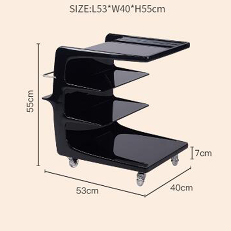 新品　北欧風　家具　テーブル台　移動可能　収納　置き物　多機能 実用　4層置き物　ベッドルーム　リビング　ブラック_画像6