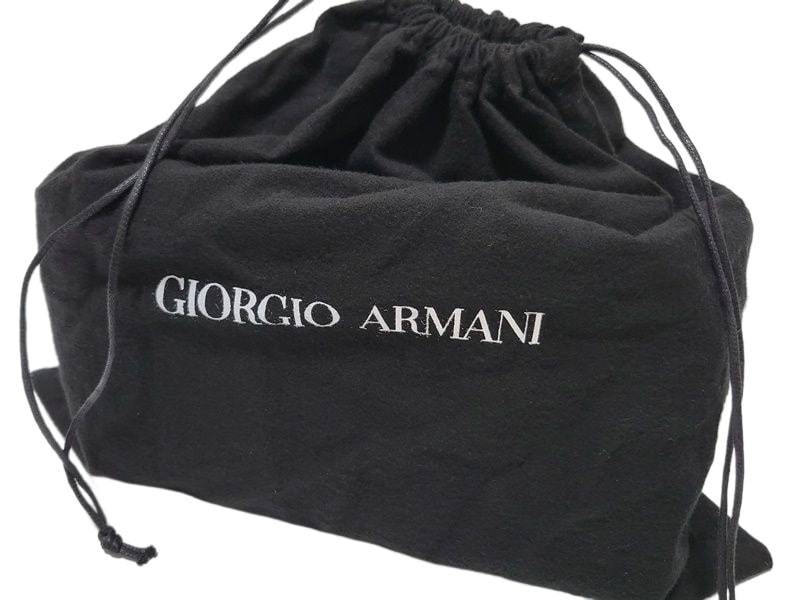 12万本物新品ジョルジオ アルマーニ GIORGIO ARMANI ロゴ カーフレザー