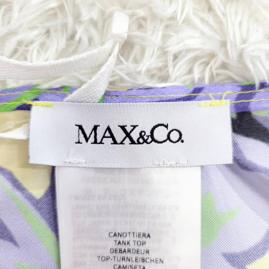 【17471】 MAX&Co マックス＆コー トップス シャツ 36 黄 紫 新品 タグ付き おしゃれ きれいめ ノースリーブ カジュアル_画像3