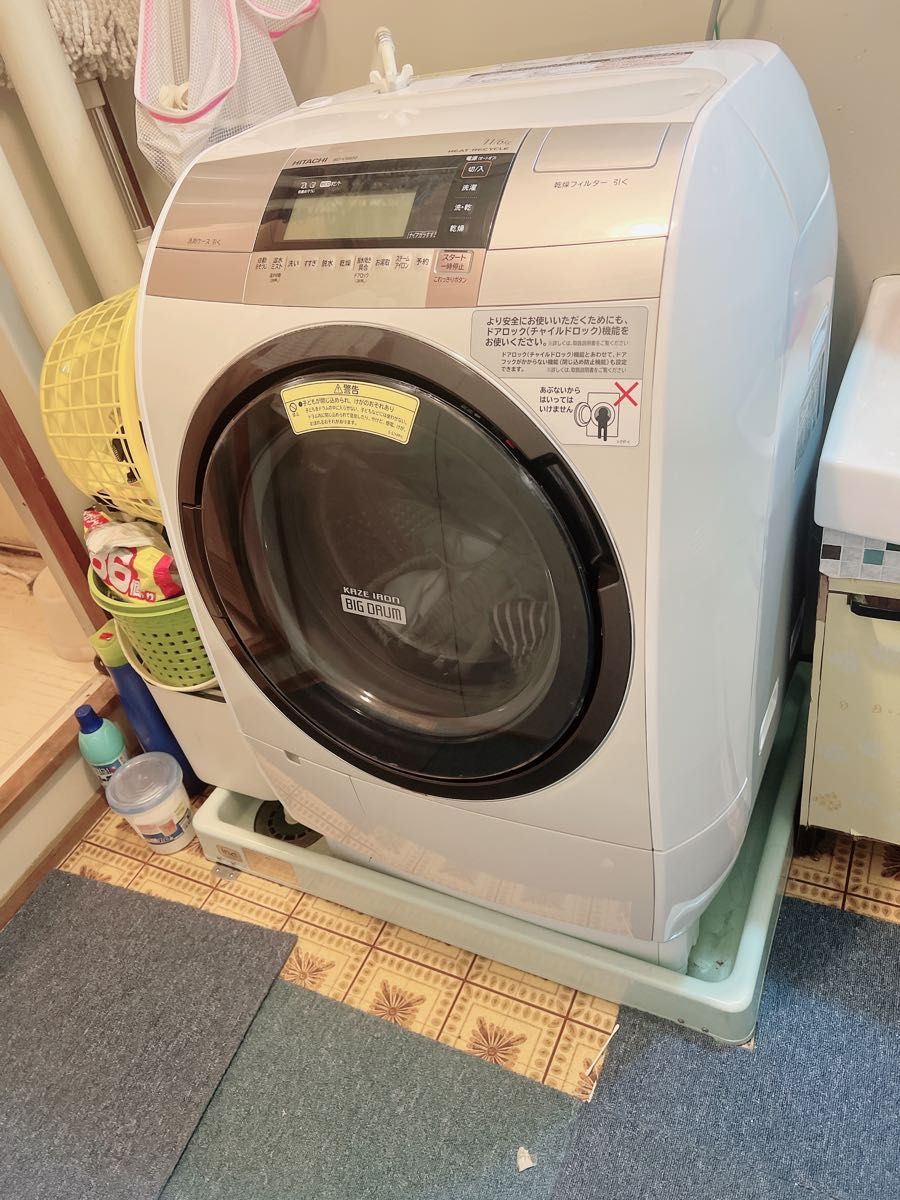 ドラム式洗濯乾燥機 HITACHI Bd-v9800L 11kg/6kg。