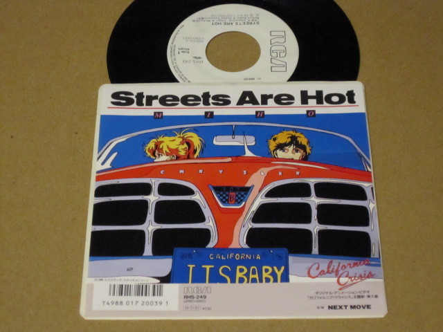 7インチ◎MIHO「カリフォルニア・クライシス」主題歌「Streets Are Hot」(1986)☆藤原美穂☆和モノ☆シティ・ポップ◎シングルレコードの画像1