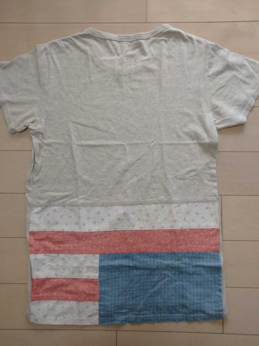 visvim（ビズビム） KOFU FLAG TEE S/S 古布フラッグTシャツ カラー:ベージュ系 表示サイズ:1 日本製状態