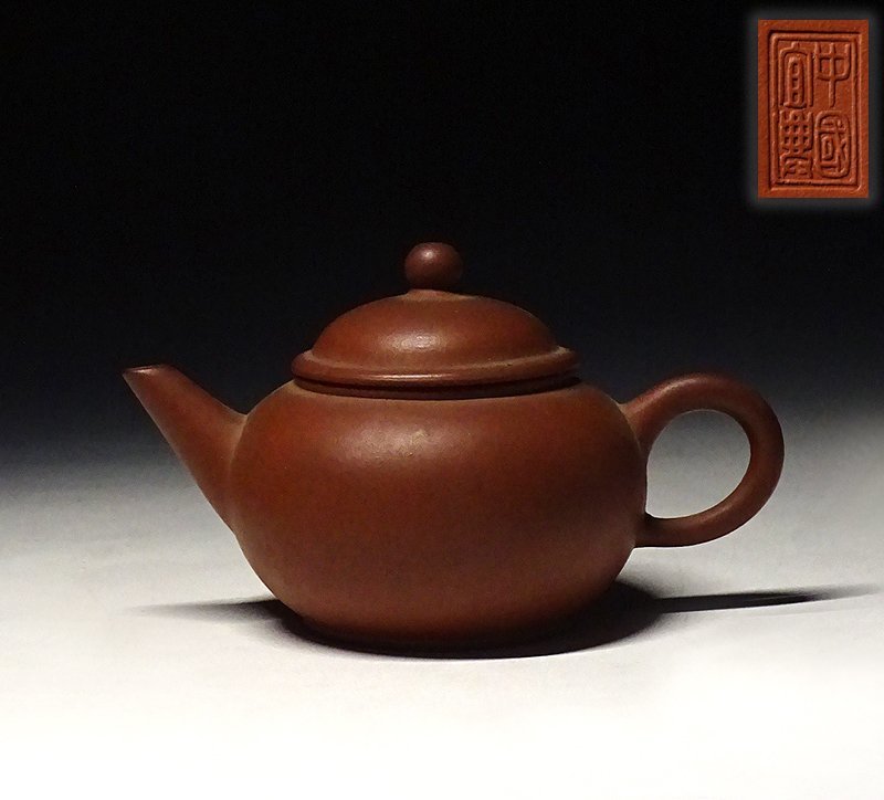 60%OFF】 茶道具 中国 邹旭敏造朱泥急須 朱泥 R 茶壷 急須 細工彫り